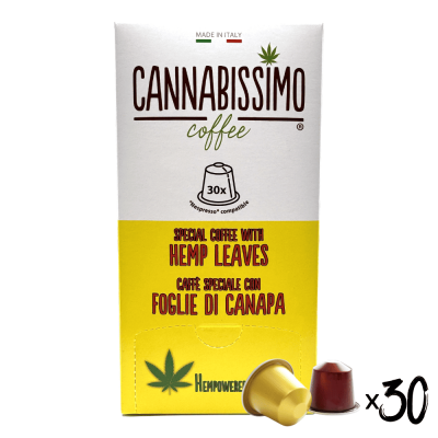 Café Chanvre Cannabissimo 30 capsules Nespresso | Made in Italy