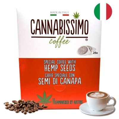 Café Cannabissimo aux Graines de Chanvre - 25 Dosettes | Kana Pharma