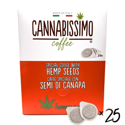 Café Cannabissimo aux Graines de Chanvre - 25 Dosettes | Kana Pharma
