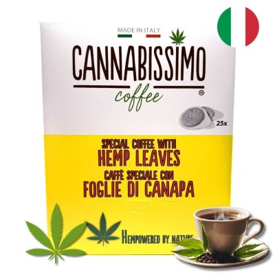 Dosettes Café Chanvre Cannabissimo 25x | Made in Italy | Kana Pharma