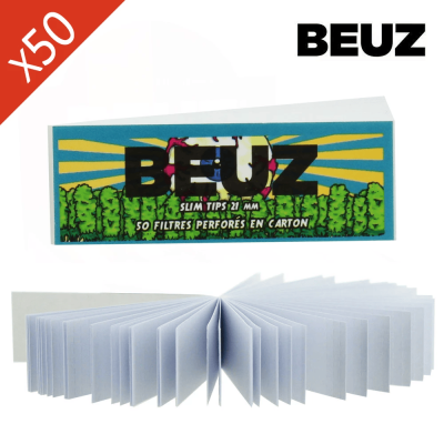 Filtres Beuz Slim Tips 21mm Skeleton - 50 carnets | Kana Pharma