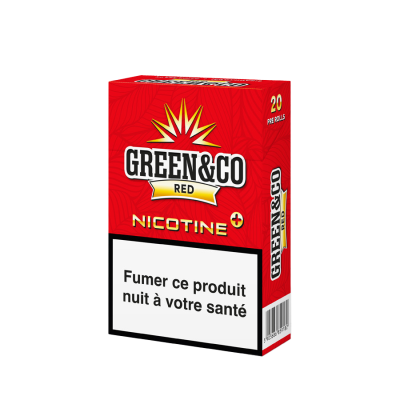 Cigarettes CBD Green&Co Red Nicotine+ 2% - Sans Tabac | Kana Pharma