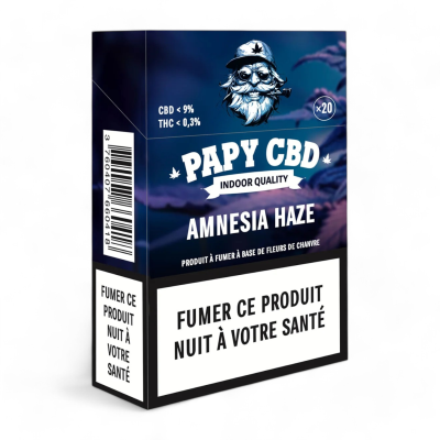 Cigarettes CBD Amnesia Haze 9% - Papy CBD | Sans Tabac | Kana Pharma