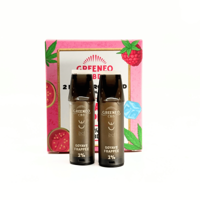 Cartouches CBD Goyave Frappée 1% - Pack 2x2ml Greeneo | Kana Pharma
