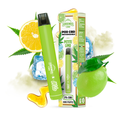 Pod CBD Rechargeable Petite Limo GREENEO - Saveur Limonade | Kana Pharma