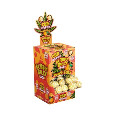 Sucette CBD Peach Fuzz 100 pcs Bubbly Billy | 10mg CBD sans THC