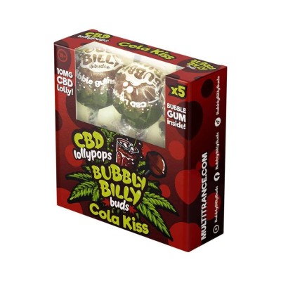Sucettes CBD Cola Kiss 10mg - Pack 5 Bubbly Billy | Kana Pharma
