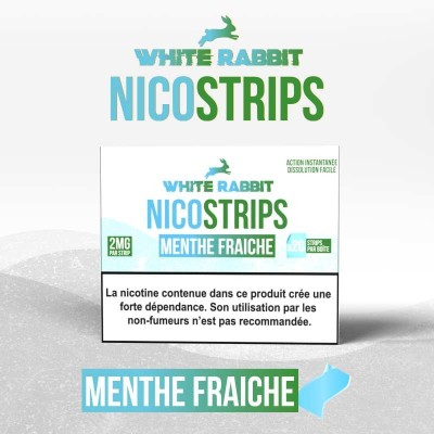 White Rabbit Nicostrips Menthe Fraîche 2mg | Kana Pharma