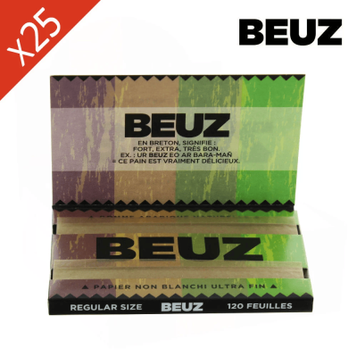 Boîte 25 Carnets BEUZ Brown Regular | Feuilles Non Blanchies CBD | Kana Pharma
