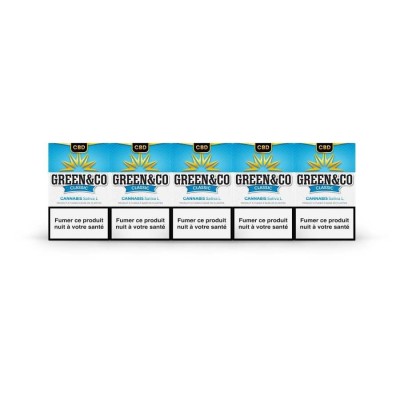 Cigarettes CBD Green&Co Classic | Pack 20 Pre-Rolls Sans Tabac | Kana Pharma