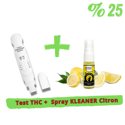 Pack Test THC + Spray KLEANER Citron | Kit Dépistage Complet
