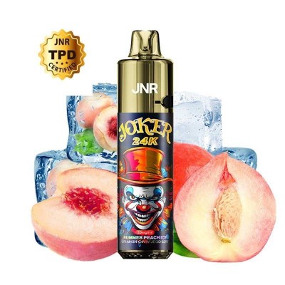 Puff Joker 24K Summer Peach Ice JNR | Kit Rechargeable 24000 Bouffées | Kana Pharma