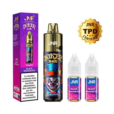 Kit Puff Joker 24K Black Dragon Ice JNR | 24000 Bouffées - Kana Pharma