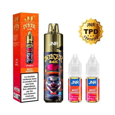 Puff Joker 24K Mixed Berries JNR - 24000 Bouffées | Kit Rechargeable
