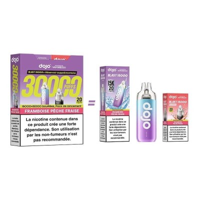 Puff Dojo Blast Bundle 30K Framboise Pêche Fraise | 30000 bouffées | Kana Pharma