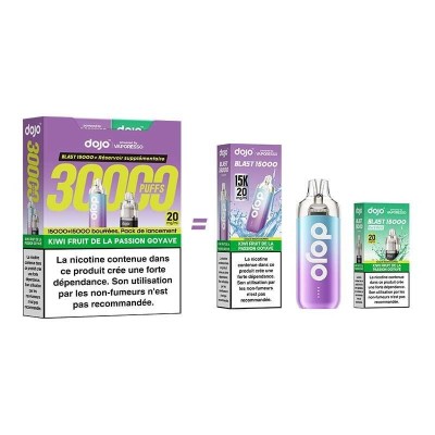 Bundle Puff Dojo Blast 30K Kiwi Fruit Passion Goyave | 30000 bouffées | Kana Pharma