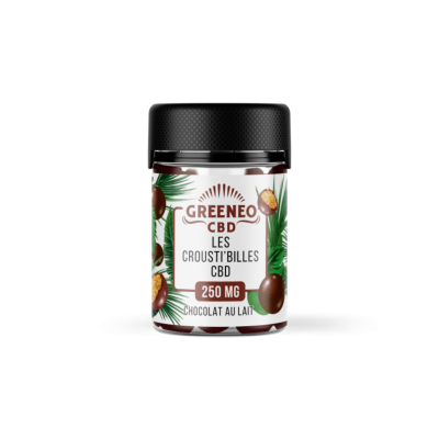 Crousti'Billes CBD Chocolat 250mg Greeneo - Billes Chocolat au Lait CBD