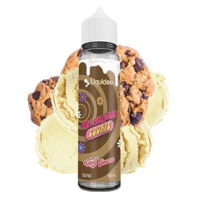 E-liquide Ice Cream Cookie 50ml Liquideo | Glace Vanille Cookies | 0mg