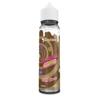 E-liquide Ice Cream Cookie 50ml Liquideo | Glace Vanille Cookies | 0mg