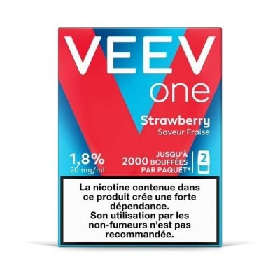 Pods Veev One Strawberry 2ml - Saveur Fraise | Kana Pharma
