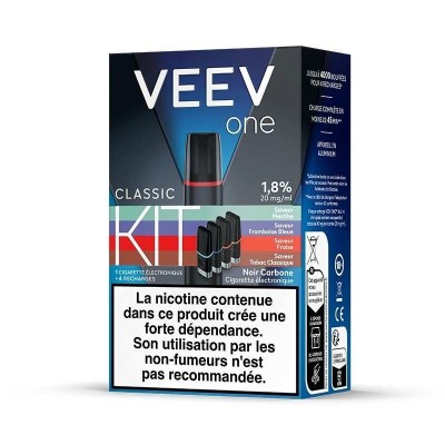 Kit Veev One V2 Saveurs Classiques 20mg/ml | 4 Pods Inclus | Kana Pharma