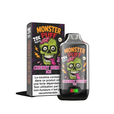 Monster Puff 28k Cherry Berry Ice | Kit E-cigarette 28000 Puffs | Kana Pharma