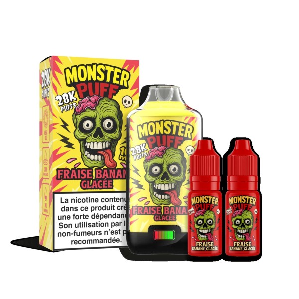 Puff Monster Puff 28k Fraise Banane Glacee