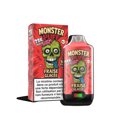 Kit Puff Monster Puff 28k Fraise Glacée | 28000 Puffs | Kana Pharma