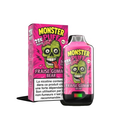Kit Monster Puff 28k Fraise Gummy Bear | 28000 Puffs | Kana Pharma