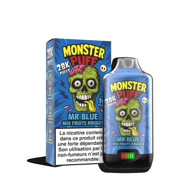 Puff Monster 28k Mr Blue Mix Fruits Rouges - Kit Complet Français | Kana Pharma