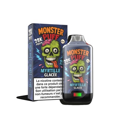 Puff Monster 28k Myrtille Glacée | Kit E-cigarette 28000 Bouffées | Kana Pharma