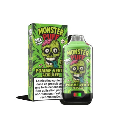 Puff Monster 28k Pomme Verte Acidulée | Kit Complet Rechargeable