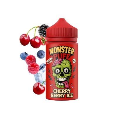 Eliquide Monster Puff Cherry Berry Ice 200ml - Saveur Fruitée Glacée