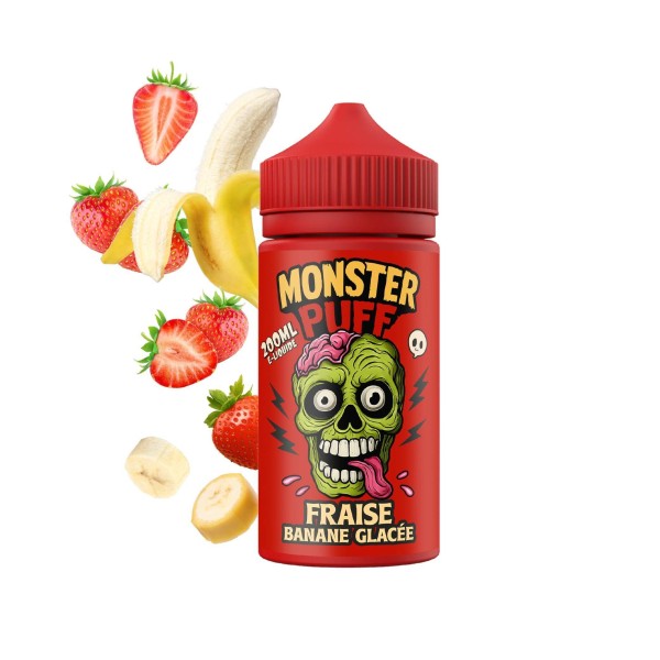 Eliquide Monster Puff 200ml Fraise Banane Glacee