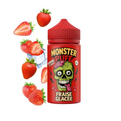 E-liquide Monster Puff Fraise Glacée 200ml | Format économique 0mg | Kana Pharma