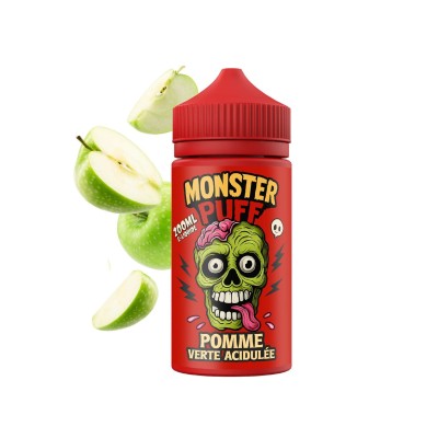 E-liquide Monster Puff Pomme Verte Acidulée 200ml 0mg | Kana Pharma