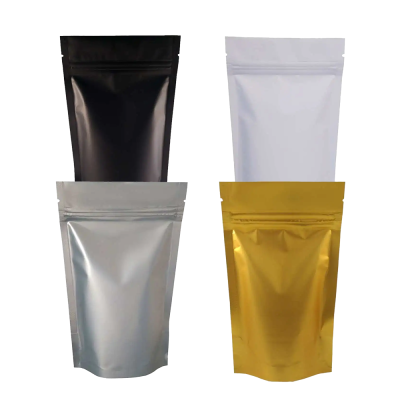 Pochette Aluminium Mat ZIP 8x13cm - Lot 100 pcs | Emballage CBD Pro