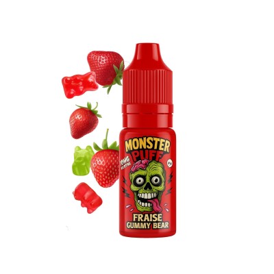 Eliquide Monster Puff Fraise Gummy Bear 10ml - Saveur Fruité | Kana Pharma