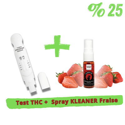 Pack Test THC + Spray KLEANER Fraise - Kit Complet Dépistage