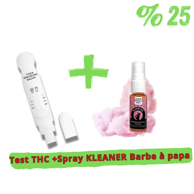 Pack Test THC + Spray KLEANER Barbe à Papa - Kit Complet