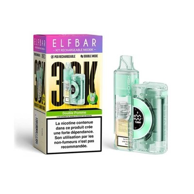 Puff NIO30K Double Pomme ElfBar - Kit Rechargeable 30000 Bouffées | Kana Pharma