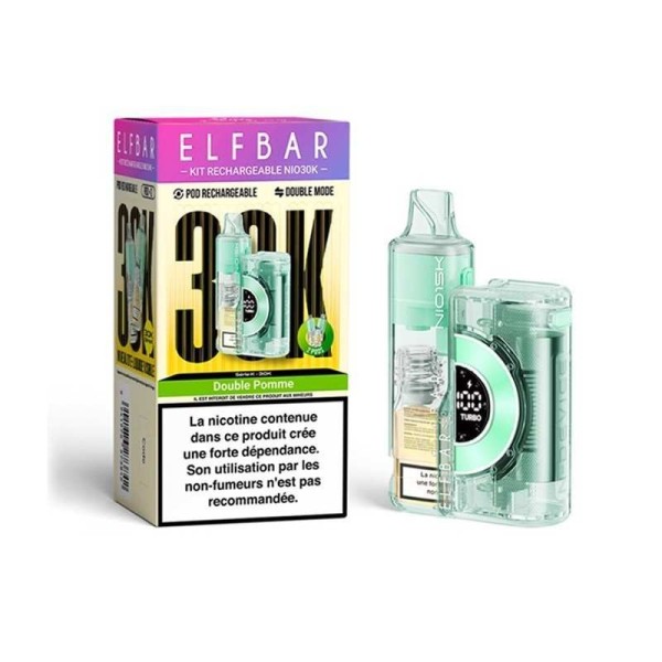 Puff NIO30K Double Pomme - Elfbar Rechargeable 30000 Bouffees