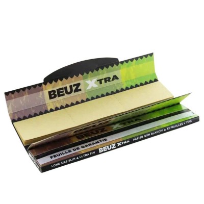 Feuilles Beuz Slim Long Brown 125mm | 32 Feuilles + Filtres | Kana Pharma