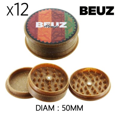 Grinder Hemp Beuz 50mm Lot x12 - Chanvre Biodégradable | Kana Pharma