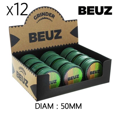 Grinder Beuz Green Organic 50mm x12 | Chanvre Biodégradable | Kana Pharma