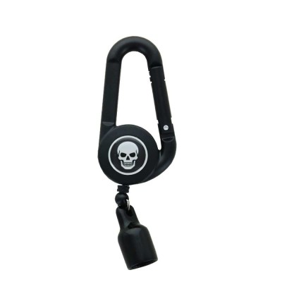 Porte Briquet Clipper Skull avec Mousqueton - Design Tête de Mort