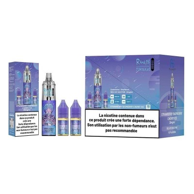 Kit Puff Tornado RandM 20K Strawberry Cherry Ice 850mAh | Kana Pharma