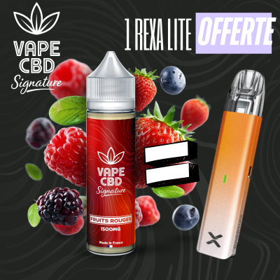 Pack E-liquide CBD Fruits Rouges 50ml + Vape Offerte | CBD Signature