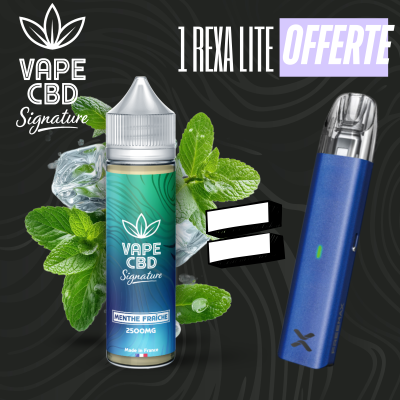 Pack E-liquide CBD Menthe Fraîche 50ml + Rexa Lite Offerte | Kana Pharma