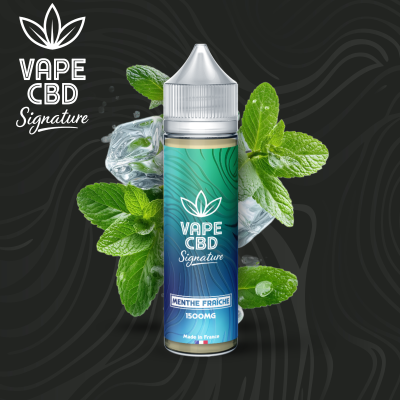 E-liquide CBD Menthe Fraîche 50ml - 500mg à 2500mg | Vape CBD Signature